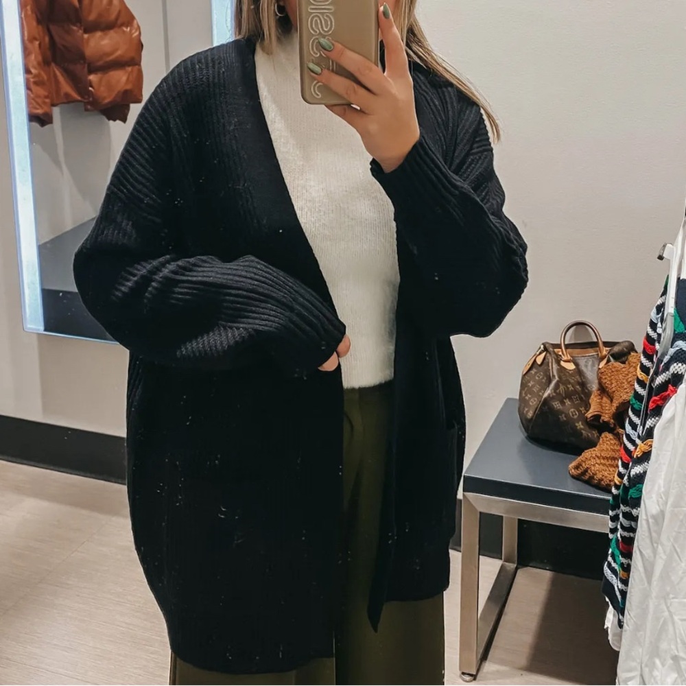 Women's Black Cardigan Sweater